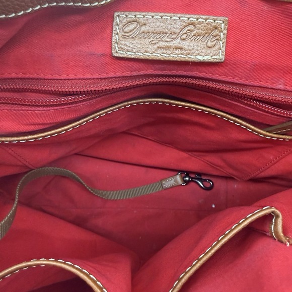 Dooney & Bourke Lily Bucket Bag Pebble Leather Shoulder Bag Caramel Equestrian - Picture 10 of 10